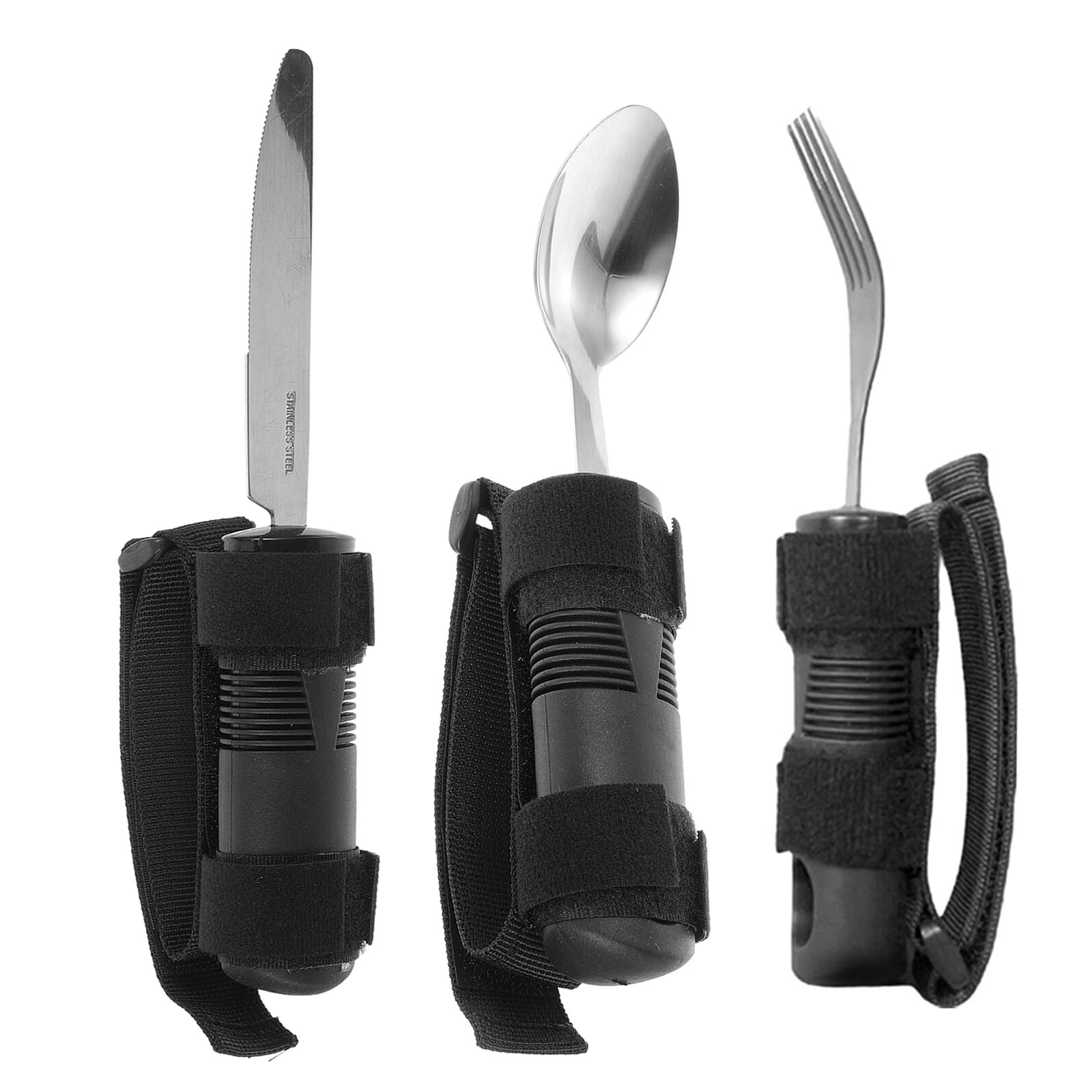 SHOWERORO Vajilla de Alimentación Antivibración Adaptable para Personas Mayores Cubiertos Peso para Temblores de Manos Juego de Utensilios para Autoalimentación Casa o Residencia