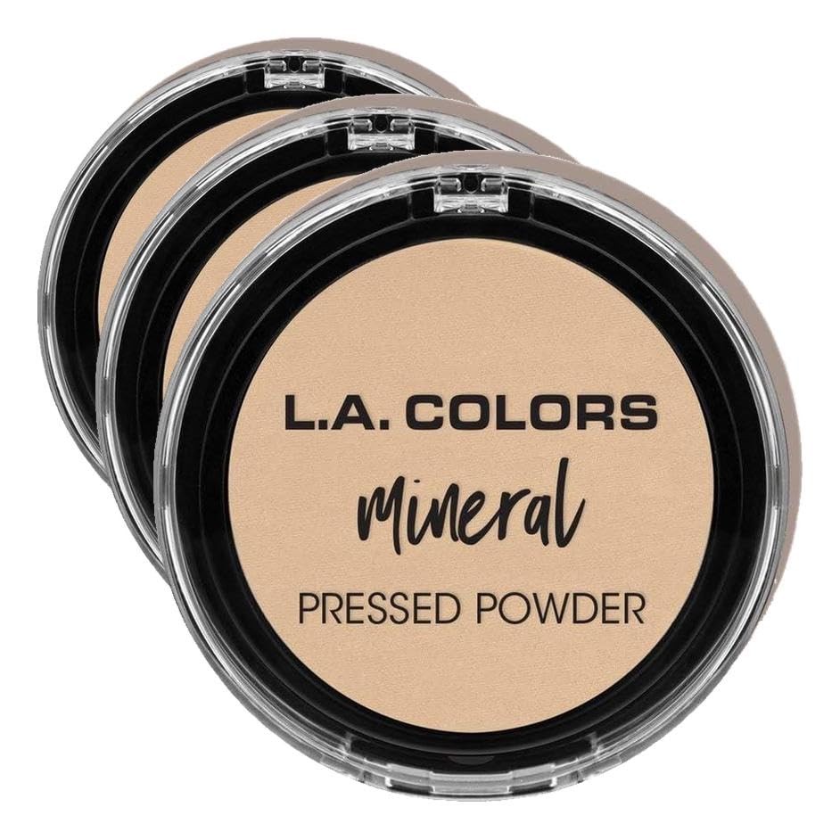 Image of L.A COLORS Mineral Pressed Powder (Light Ivory) (Pack of 3)