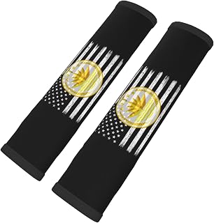 US and National Emblem of Bangladesh Car Seat Belt Cover Pad for Adults Kids Car Interior Decor Seat Belt Cover Pad 2 PCS Strap Shoulder Pad Seatbelt Covers Protective Sleeves