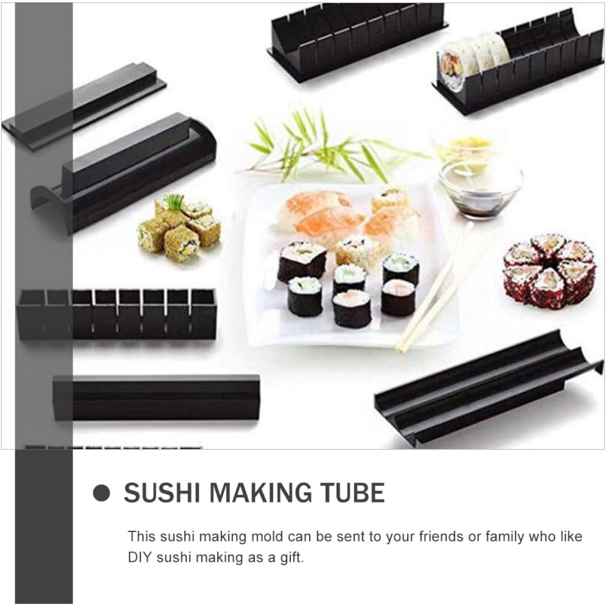 LIFKOME 10pcs Sushi Making Molds Set Convenient Onigiri Pressers and Rice Roll Makers for Sushi Practical Kitchen Gadgets for Enthusiasts