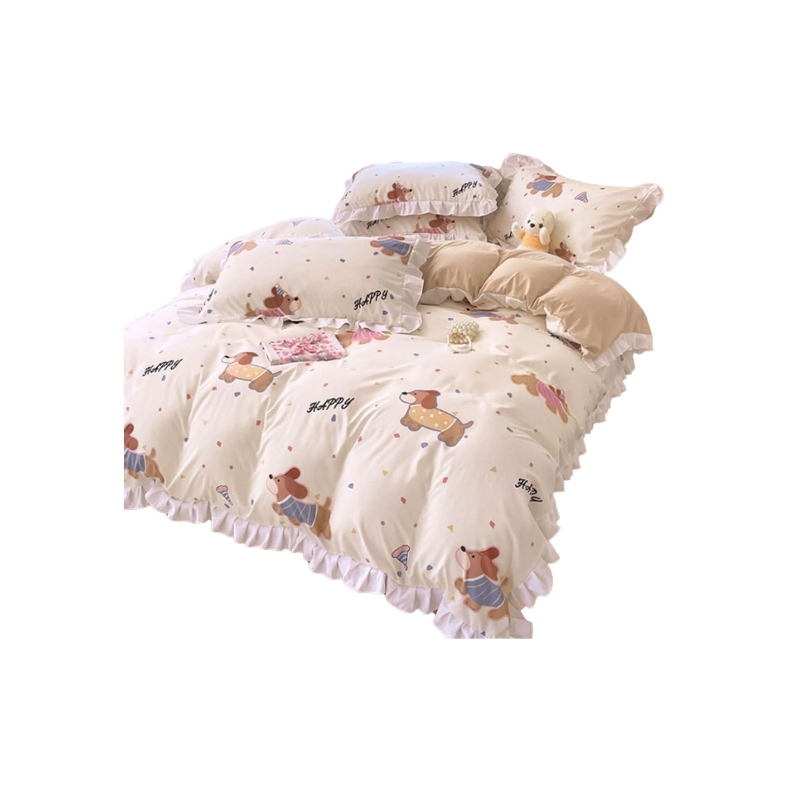Ensembles de literie en coton respirant drap housse taie d'oreiller