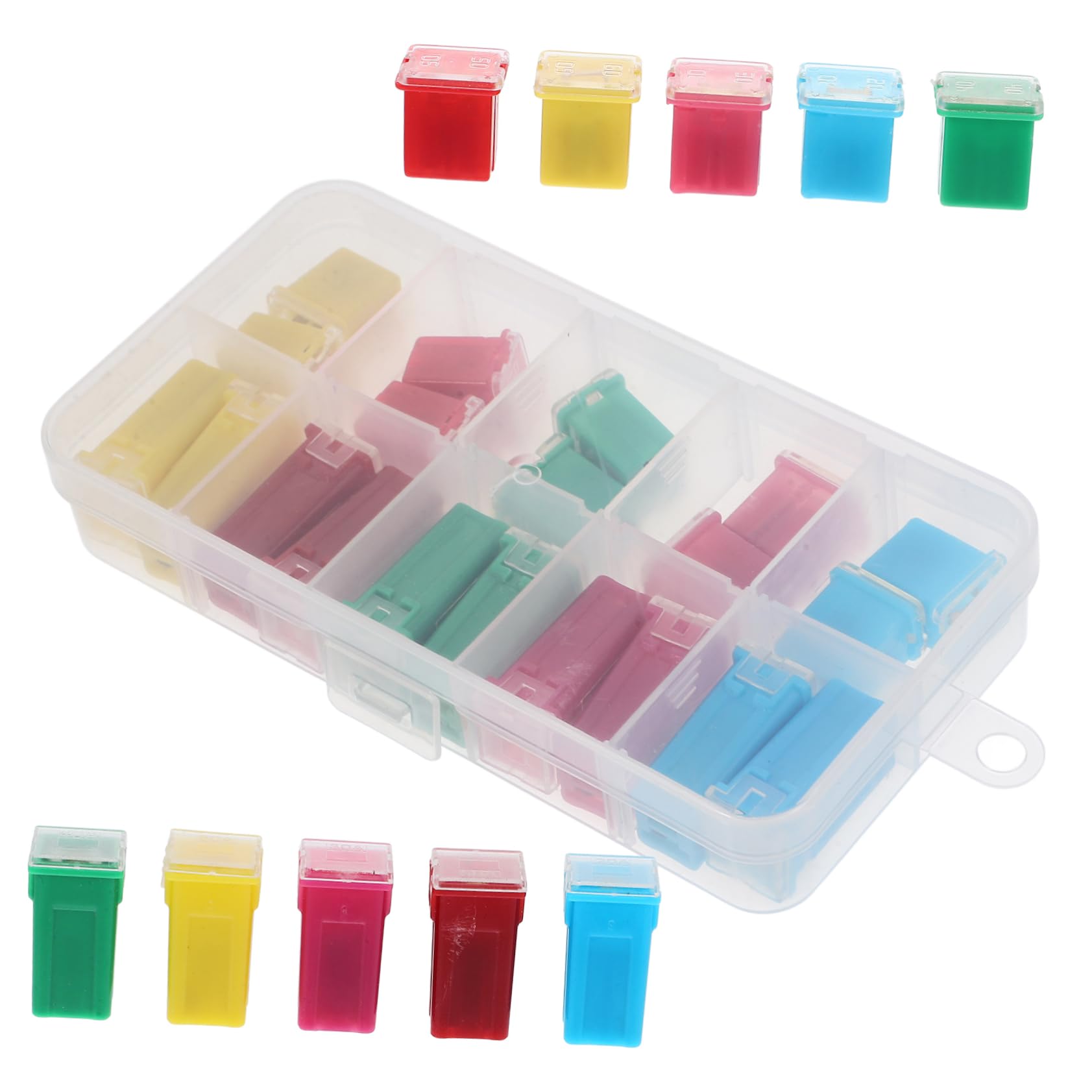 Gatuida 60pezzi Fusibili Per Auto Assortimento Di Fusibili Scatola Per Protezione Circuito Facile Installazione e Sicurezza Elettrica Per Veicoli