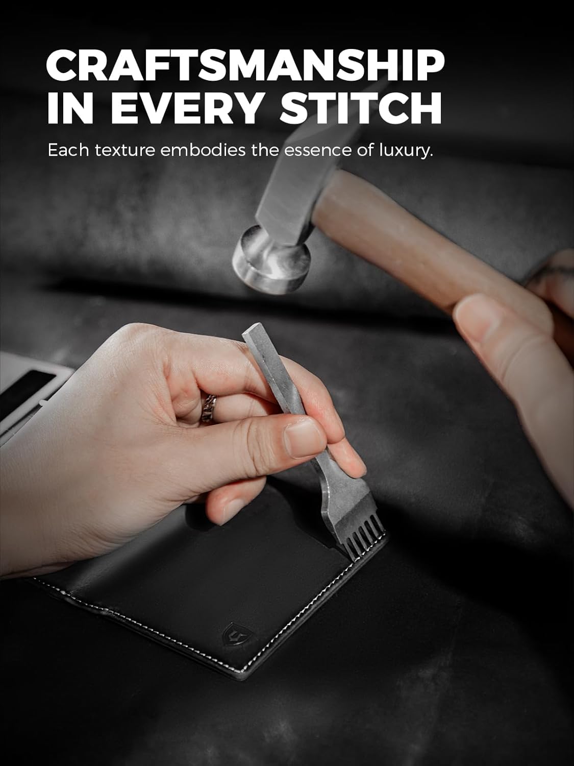 LORZOR AirTag Wallet - Full Grain Leather, Mens Minimalist Wallet with Apple Air Tag Holder, Slim Smart Pop up Card Case, ID Window, RFID Blocking, Front Pocket (AirTag Not Included) - Image 3