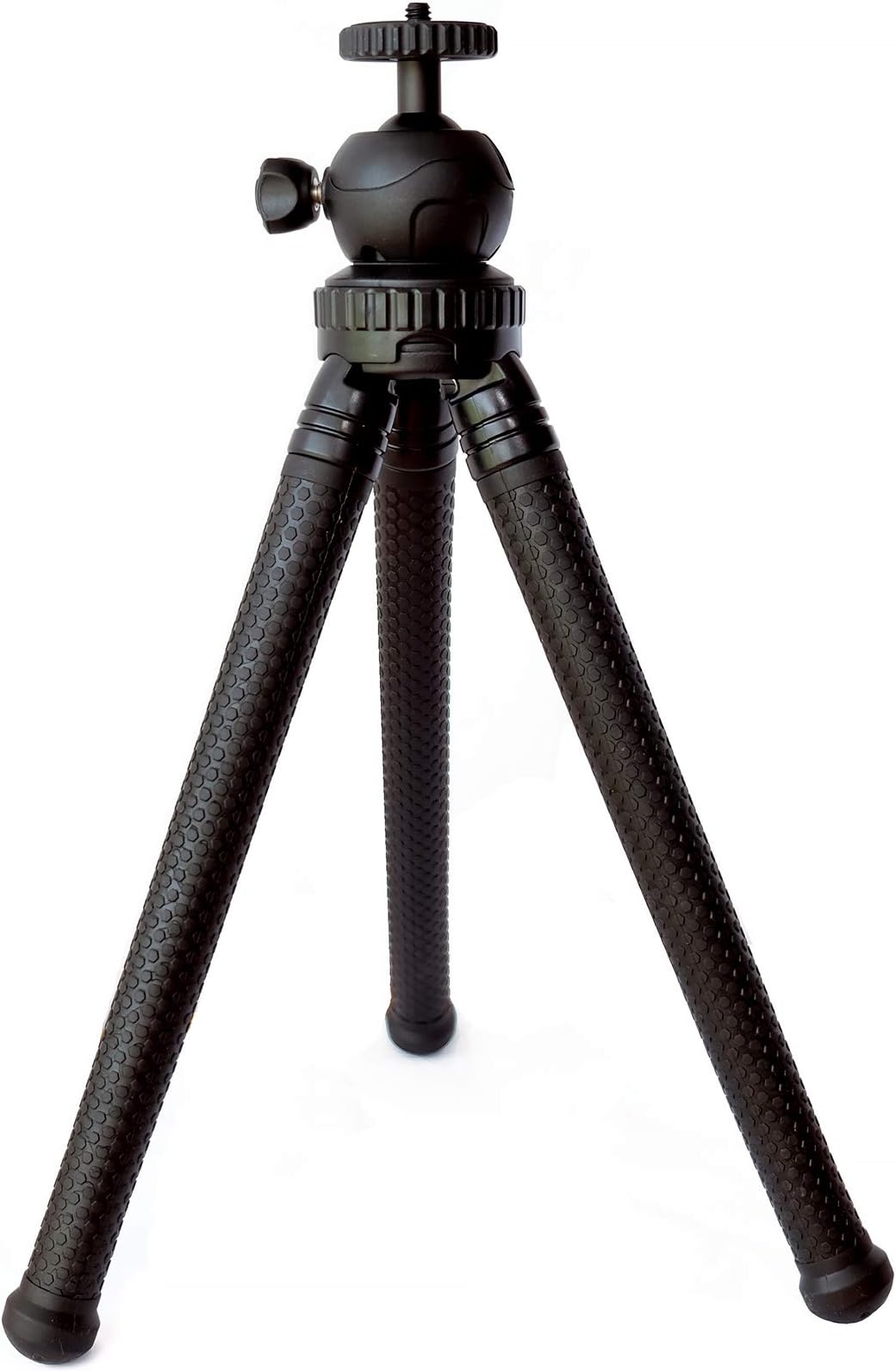 Atmo Q3 Flexible Mini Tripod Waterproof 12-in, Black - Use for Mirrorless, Compact Camera, Action Cam Outdoor, Sports, Vlog, Selfie, Tabletop Tripod - Lightweight, Portable for Travel