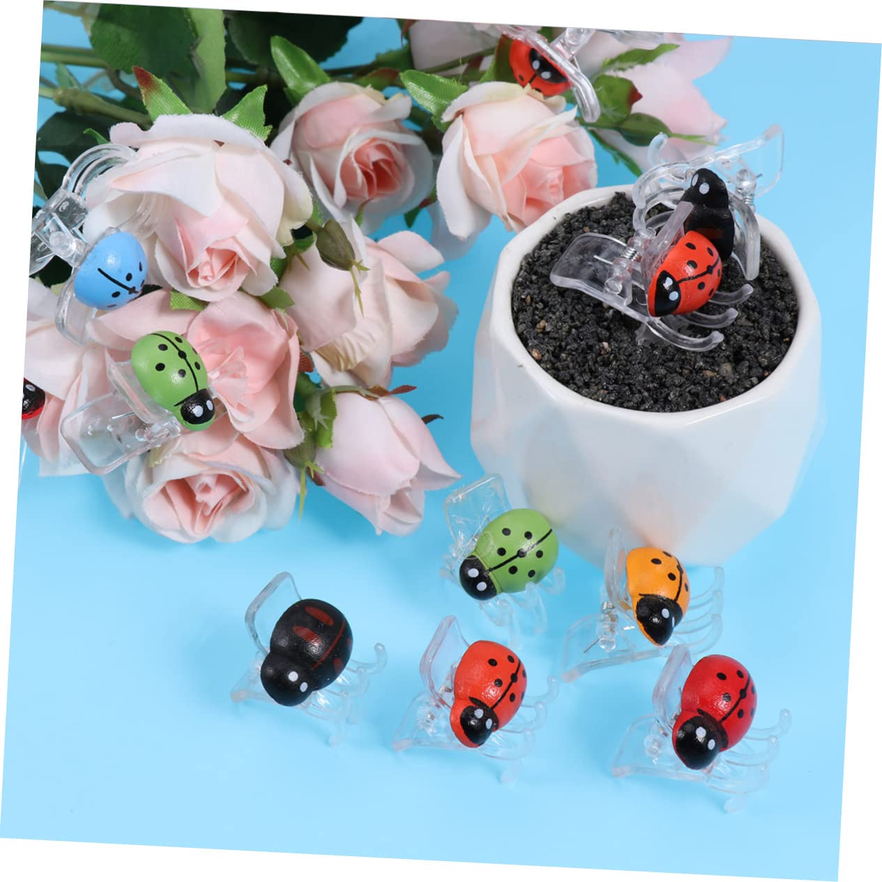 Supvox 3 Sets Mit 30 Marienkäfer-Clips Feste Clips Für Orchideenranken Kunststoff-pfropfclips Für Den Garten Sicher Und Robust Zur Pflanzenunterstützung 60 Stück * 3