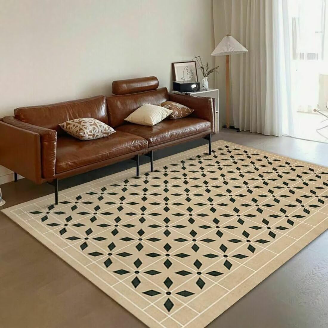Tapis de couloir géométrique 70X200CM lavable et résistant pour salon moderne