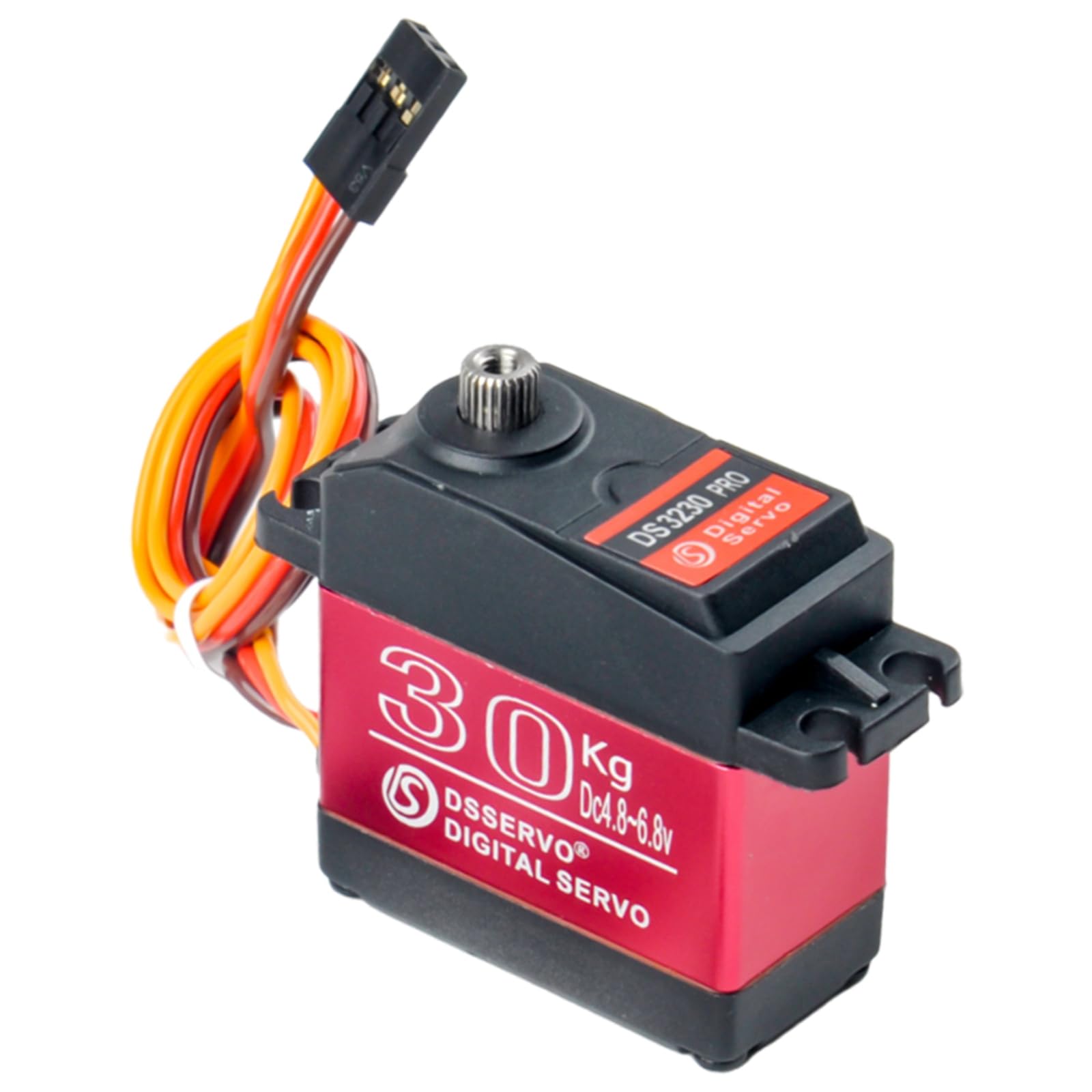 DS3230 PRO Lot de 2 servomoteurs numériques 30 kg à grand couple 6 V en acier inoxydable étanche IP66 avec bras servo 25T pour voiture radiocommandée Baja à échelle 1/8 1/10 1/12 (2 pièces 180