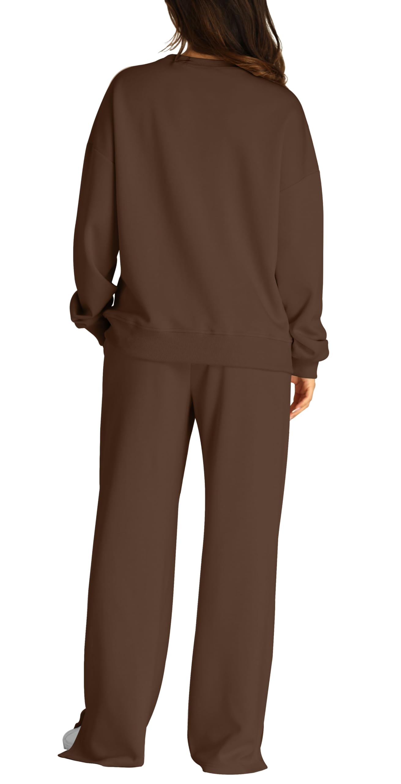 RUBZOOF Tuta da donna a 2 pezzi, a maniche lunghe, oversize, abbigliamento sportivo
