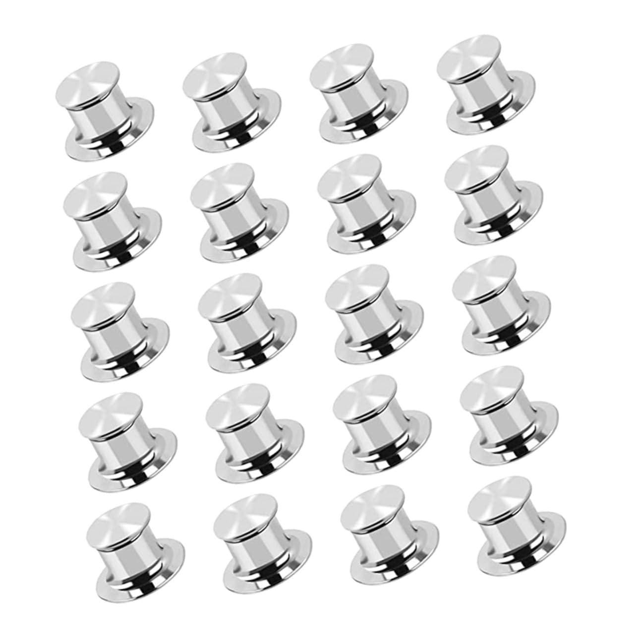 3 Sets Anti-Explosions-Schnalle, Anstecknadel, Stopper, lustige Nadeln, Anstecknadel, Anstecknadel, magnetische Stecknadel, Verschlüsse, rückseitige Verriegelung, blanko, Silber, 60 Stück x 3