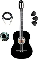 Violão Elétrico Giannini Canhoto N14 Lh Estudante Nylon (BLACK)