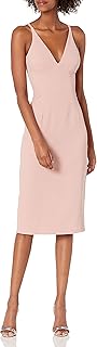 Women's Lyla Solid Sleeveless Fitted Midi Sheath Dress