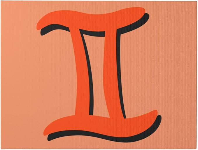 QIZYOQA Zodiac Sign Gemini Symbol Canvas Wall Art 12x16 Inch Unframe Canvas Print Wall Art Decor For Home Living Room Bedroom Bathroom