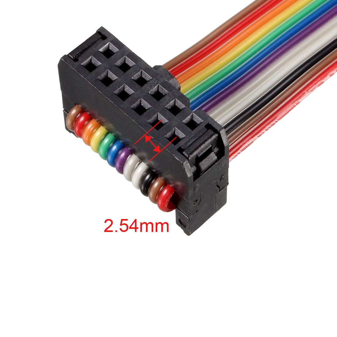 Uxcell 50-Pin FC/FC Flat Ribbon Cable - 2.54mm Pitch, 1 Meter Length, Gray, A-Type Connector
