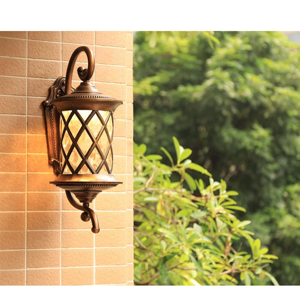 Wodoodporna lampa ścienna w stylu vintage, IP55, na ganek, ogród