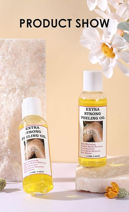 Exfoliating Yellow Peeling Oil, Body Solution for Extra Strength Exfoliation, Yellow Peeling Oil Extra Strong Whit-ening, Chemical Peel at Home (1, 110ml)