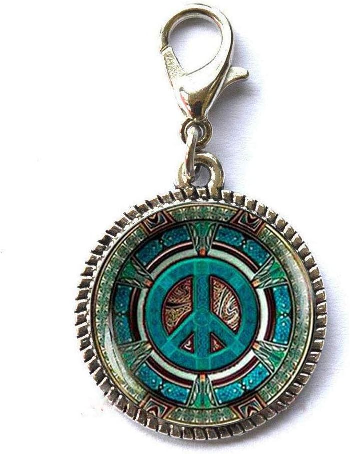 Hippie Zipper Pull, Hippie Zipper Pull, Hippie Jewelry, Peace Sign Zipper Pull, Peace Jewelry, Peace Zipper Pull, Men's Zipper Pull, Hippie Men's Jewelry