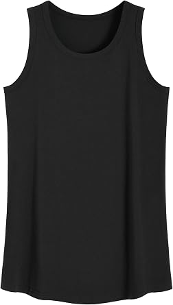 Latuza Womens Viscose Sleep Tank Top Sleeveless Pajamas Shirt