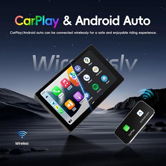 9 Inch Multi-Functional Car TV Headrest Monitor for Back Seat, IPS Touch Screen Video Player with Carplay Android Auto