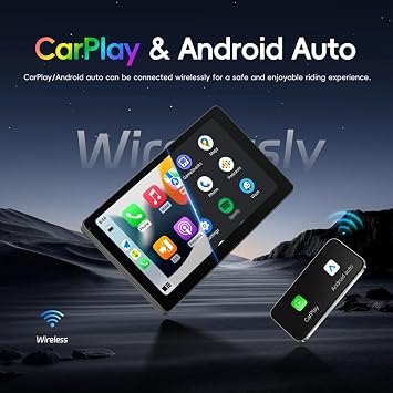 9 Inch Multi-Functional Car TV Headrest Monitor for Back Seat, IPS Touch Screen Video Player with Carplay Android Auto