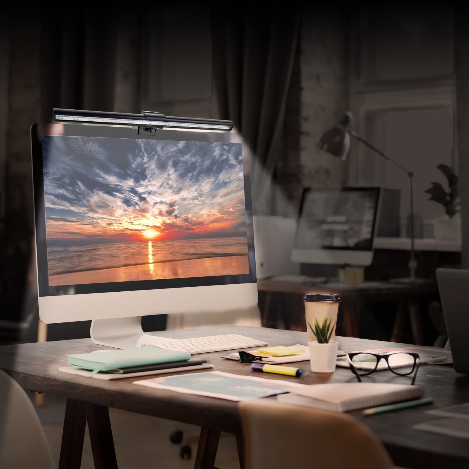 Wodgreat 40cm Lampada da Monitor Computer - per la cura degli occhi -LED Luce Monitor i - 3 modalità di luce x 10 livelli di luminosità -USB Lampada Schermo PC per la Casa e L'ufficio - Nero