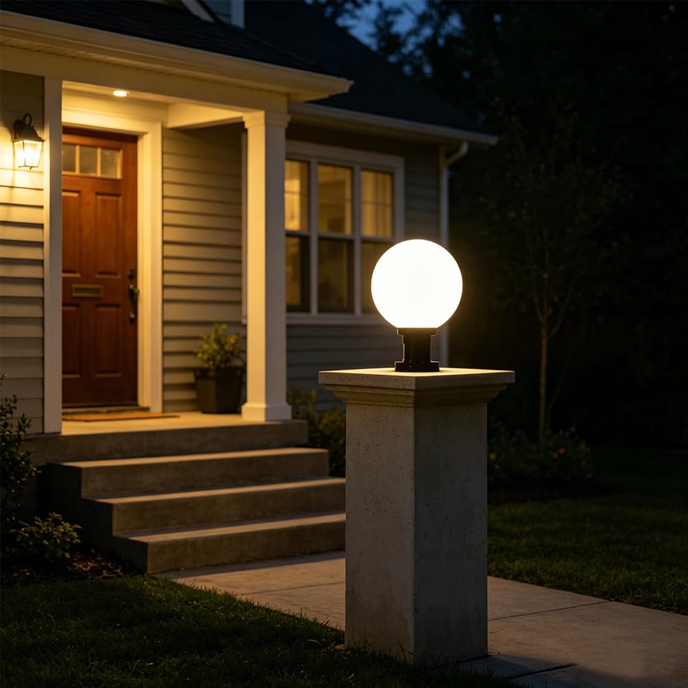 Globo Per Lampione In Acrilico Globi Di Luce Per Esterni Globi Di Ricambio Paralume Di Ricambio Coperture Per Pali Della Luce Per Esterni Lampada A Colonna E27 Lampione Sfera Villa Giardino (15cm)