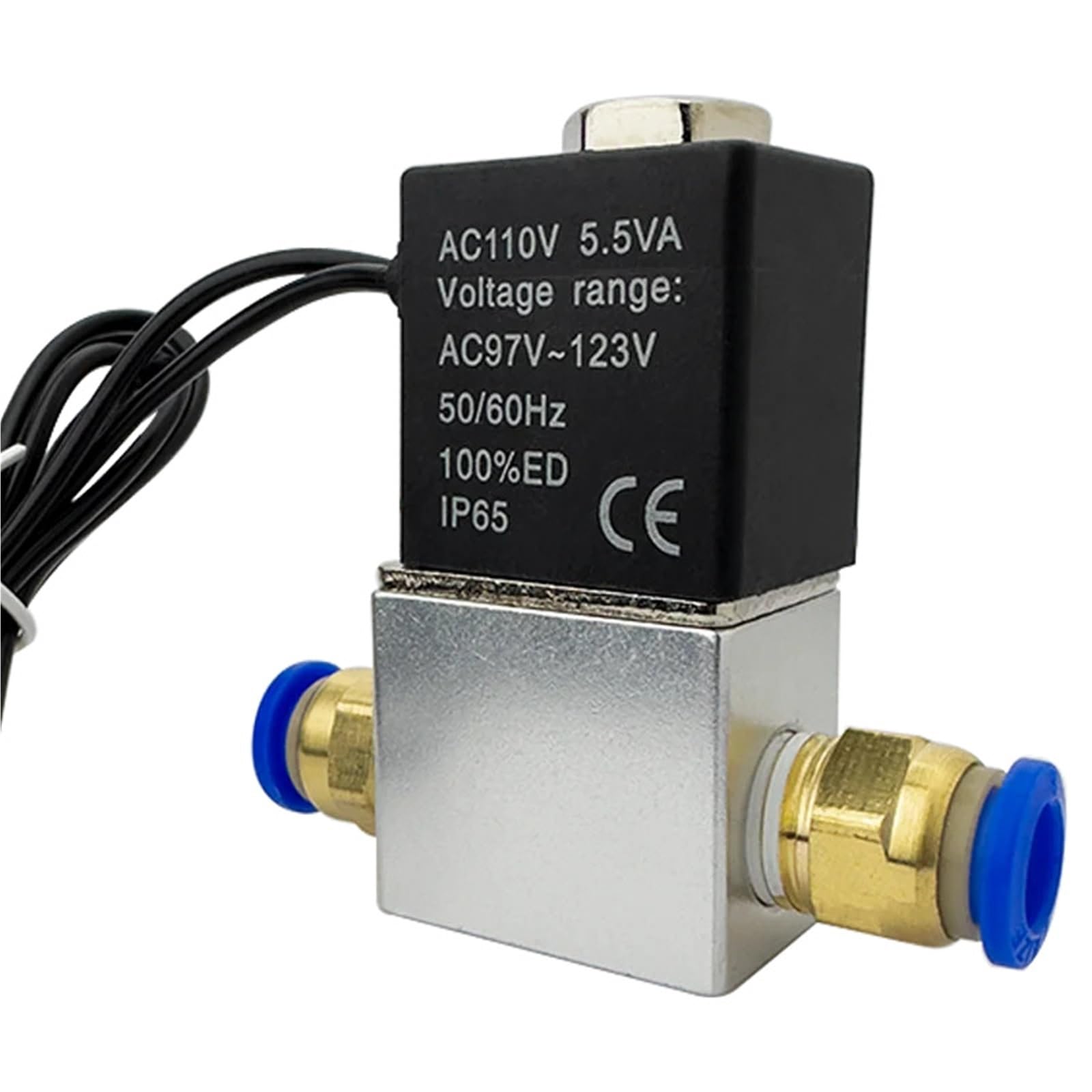 Électrovanne pneumatique bistable AC 110V 12mm fermée pour air et huile