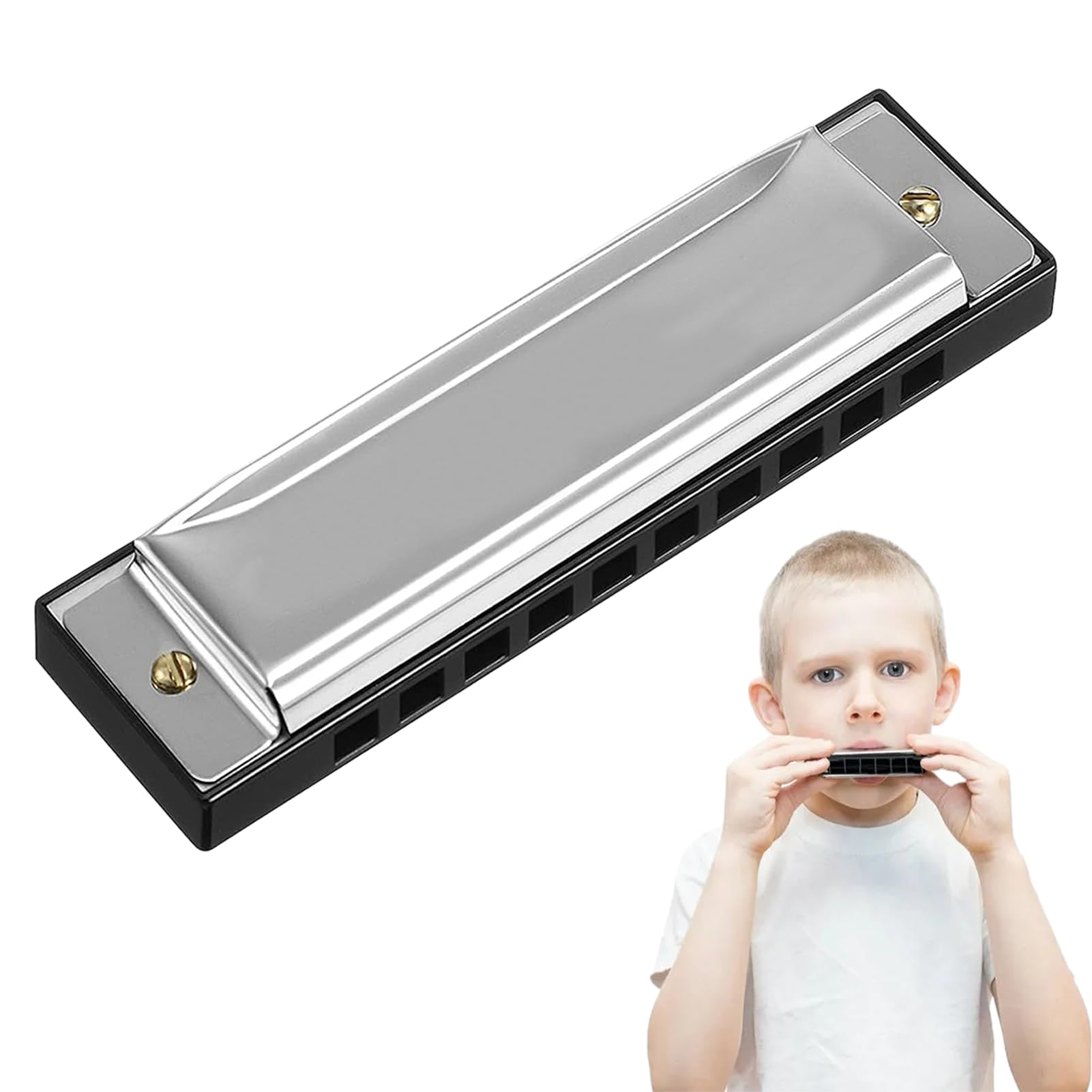 BeylosPortable Harmonica C 10 Hole 20 Tone Mouth Organ Suitable for Kids Adults Beginners Great for Stage Class Travel Family Events Parties Play Blues Folk Pop in Diverse Musical Settings