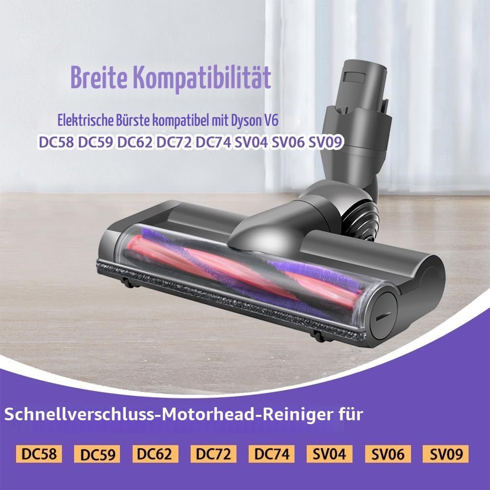Elektrische Bürste kompatibel für Dyson V6 DC58 DC59 DC62 DC72 DC74