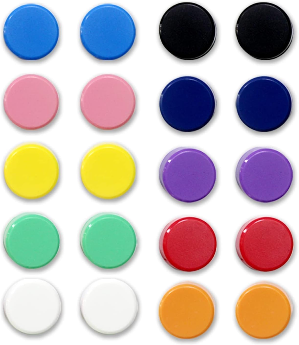 Qualsen Imanes Pizarra Magnética 20 Imanes Nevera Potentes 10 Colores
