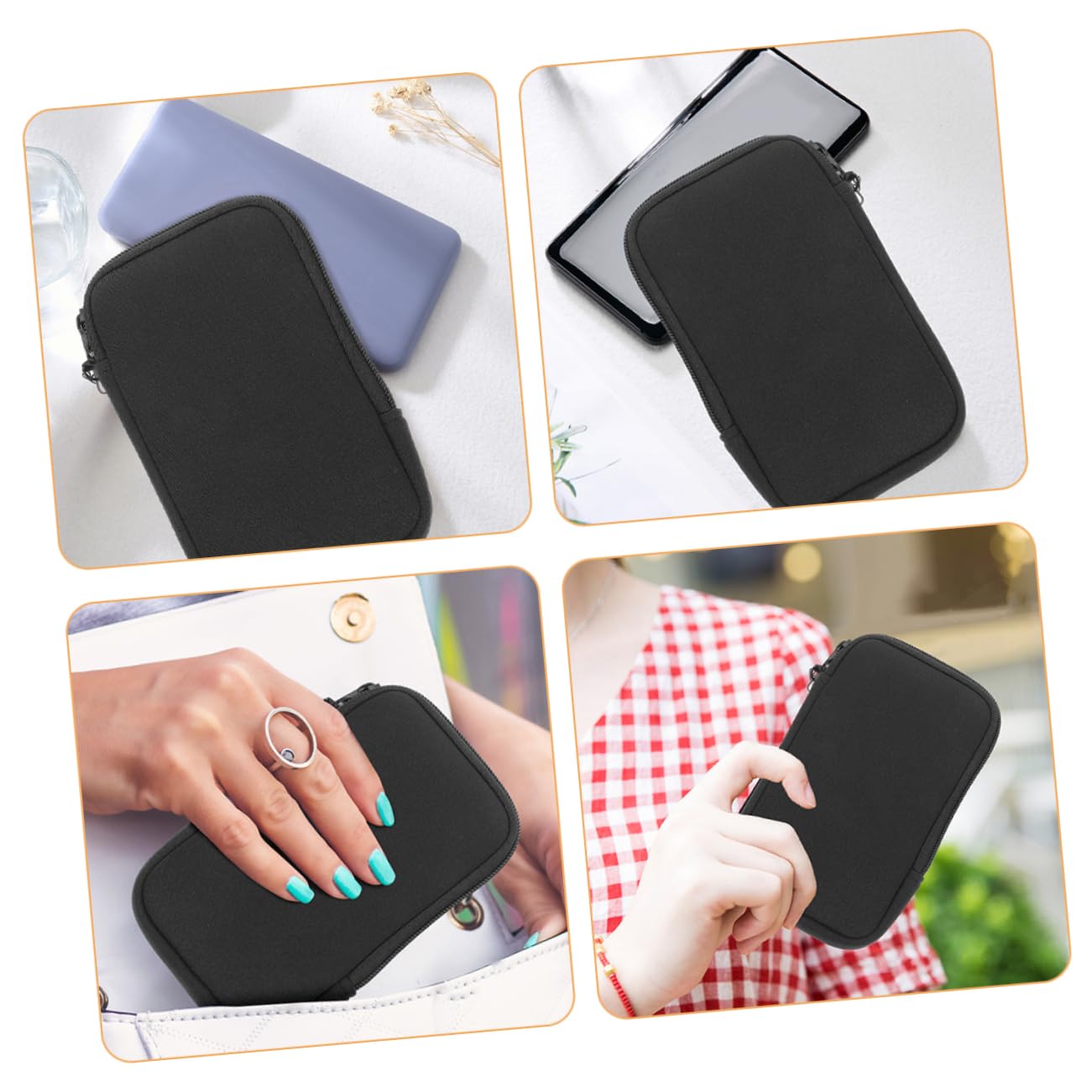 OSALADI 8pièces Housse De Téléphone Néoprène Étanche pour Randonnée Pochette De Pratique pour Femmes De Voyage Portable pour Smartphone