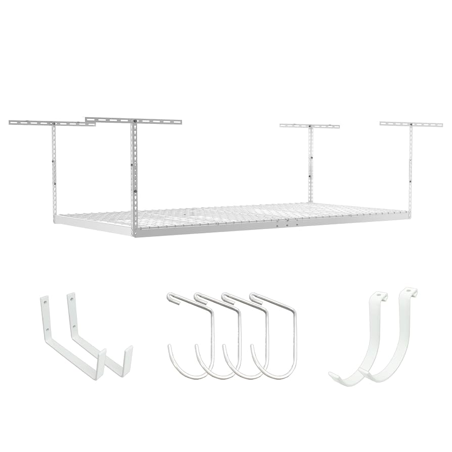 SafeRacks 4x8 Overhead Garage Storage Rack Heavy Duty