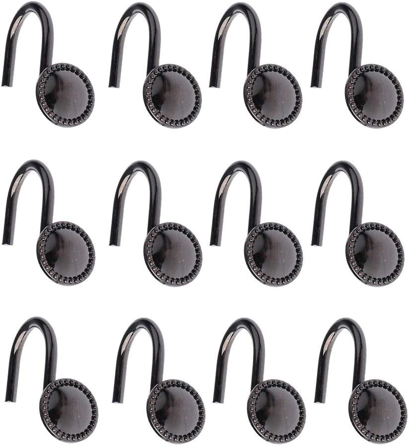 Bcurb Bathroom Shower Curtain Hook Ring Hangers Heavy