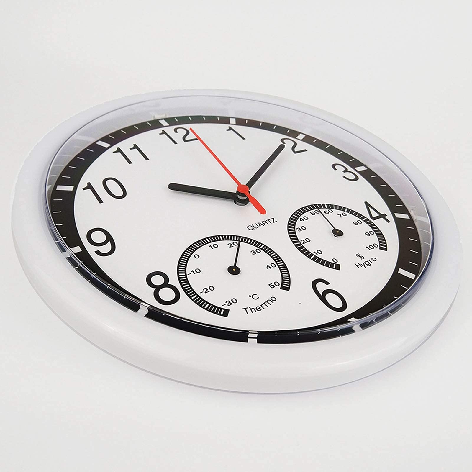 Outdoor Garten Wanduhr 10 Zoll mit Hygrometer Thermometer Gartenuhr leise Quarzuhr Wasserdicht Außenuhr Wetterbeständig Batteriebetrieben Außenuhr