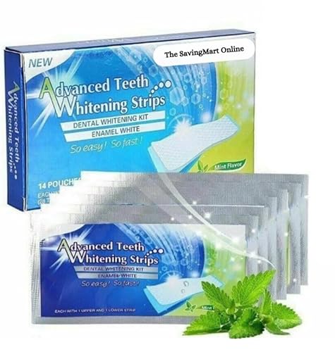 Teeth Whitening Strips For Sensitive Teeth – Enamel-Safe At-Home Whitening Strips, Professional Home Teeth Whitening Kit For Brighter Smile