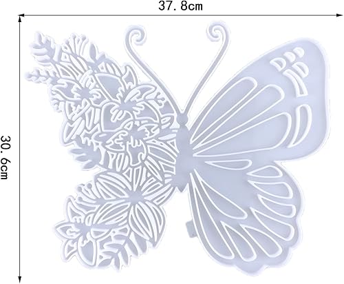 Miniatura 2 de Molde de resina de silicona para colgar en la pared de mariposa muy grande, moldes de fundición de silicona epoxi en forma de mariposa para