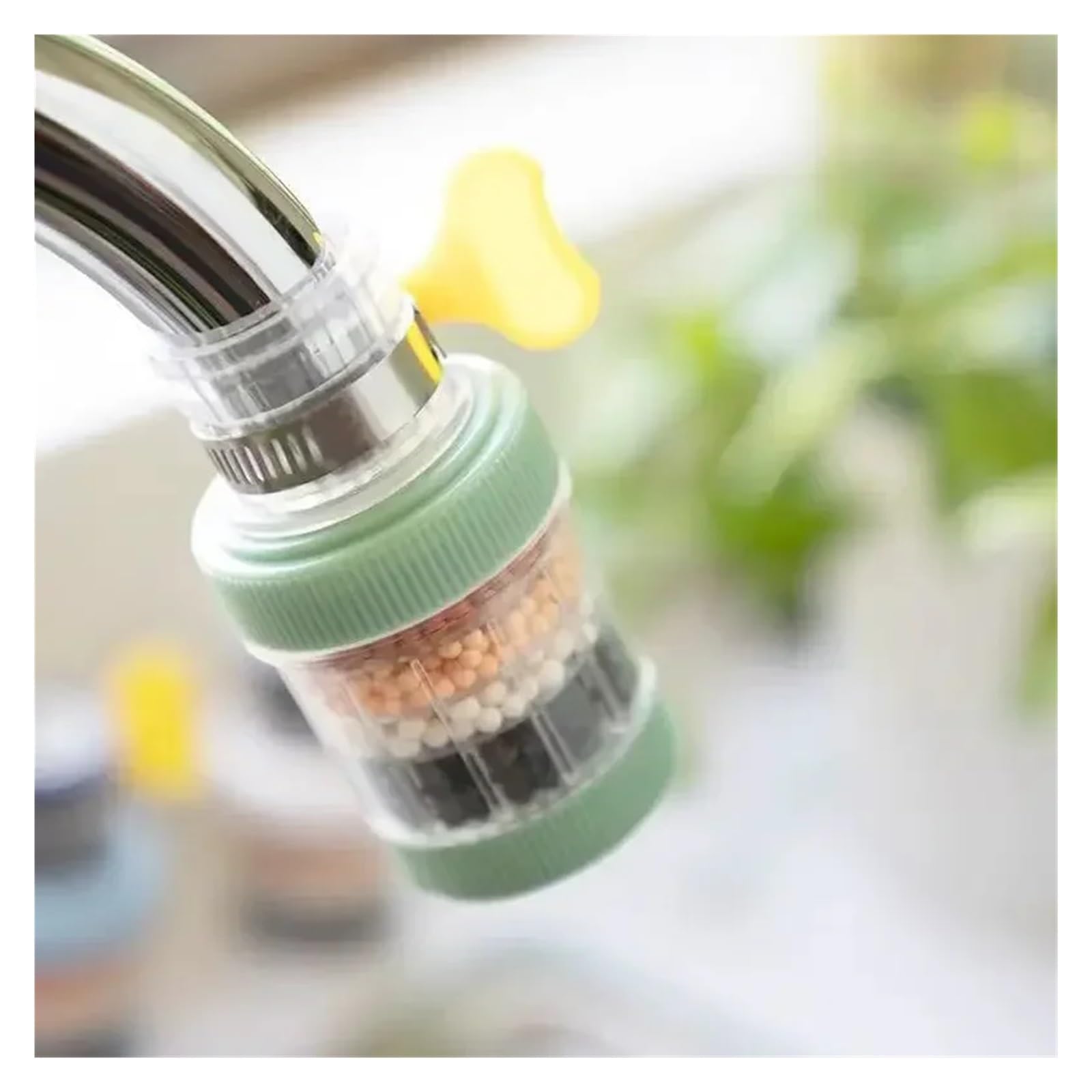 TIEOAXFT Removable 6-layer Faucet Filter Extenders Universal Splash-proof Water-saving Device Kitchen Tap Water Filter Nozzle Washable(C3)