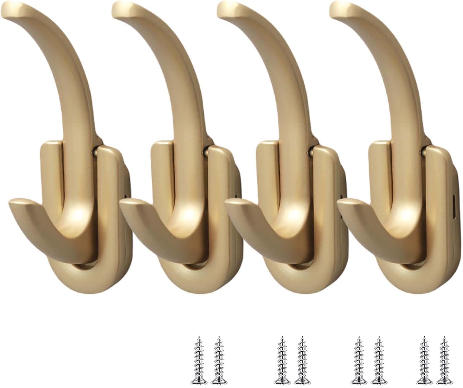PAQWTYB Hooks, 4 Pack Metal Hook Wall-Mounted Coat