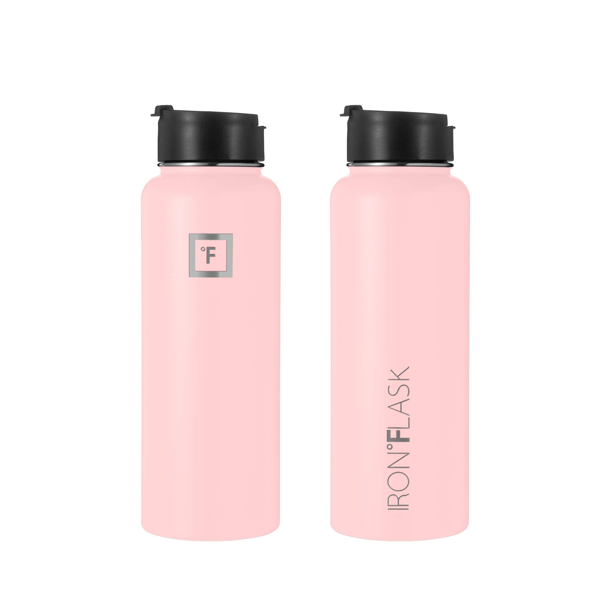 Iron Flask Sportwasserflasche - 1180 ml, 3 Deckel (Strohdeckel), vakuumisolierter Edelstahl, doppelwandig, Thermobecher, Kantine aus Metall