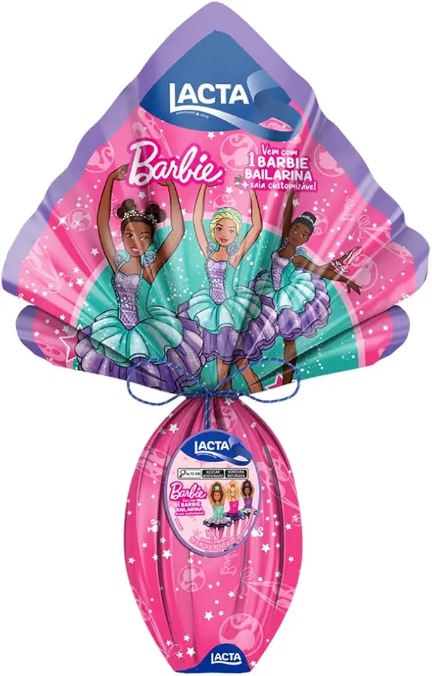 Ovo de Páscoa Lacta Barbie 166G