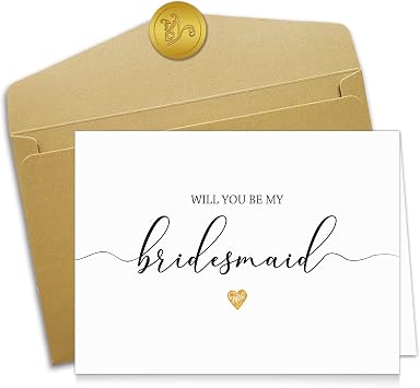 Spercy 11 Bridesmaid Proposal Cards with Envelope, 8 Will You Be My Bridesmaid, 2 Will You Be My Maid of Honor, 1 Will You Be My Matron of Honor