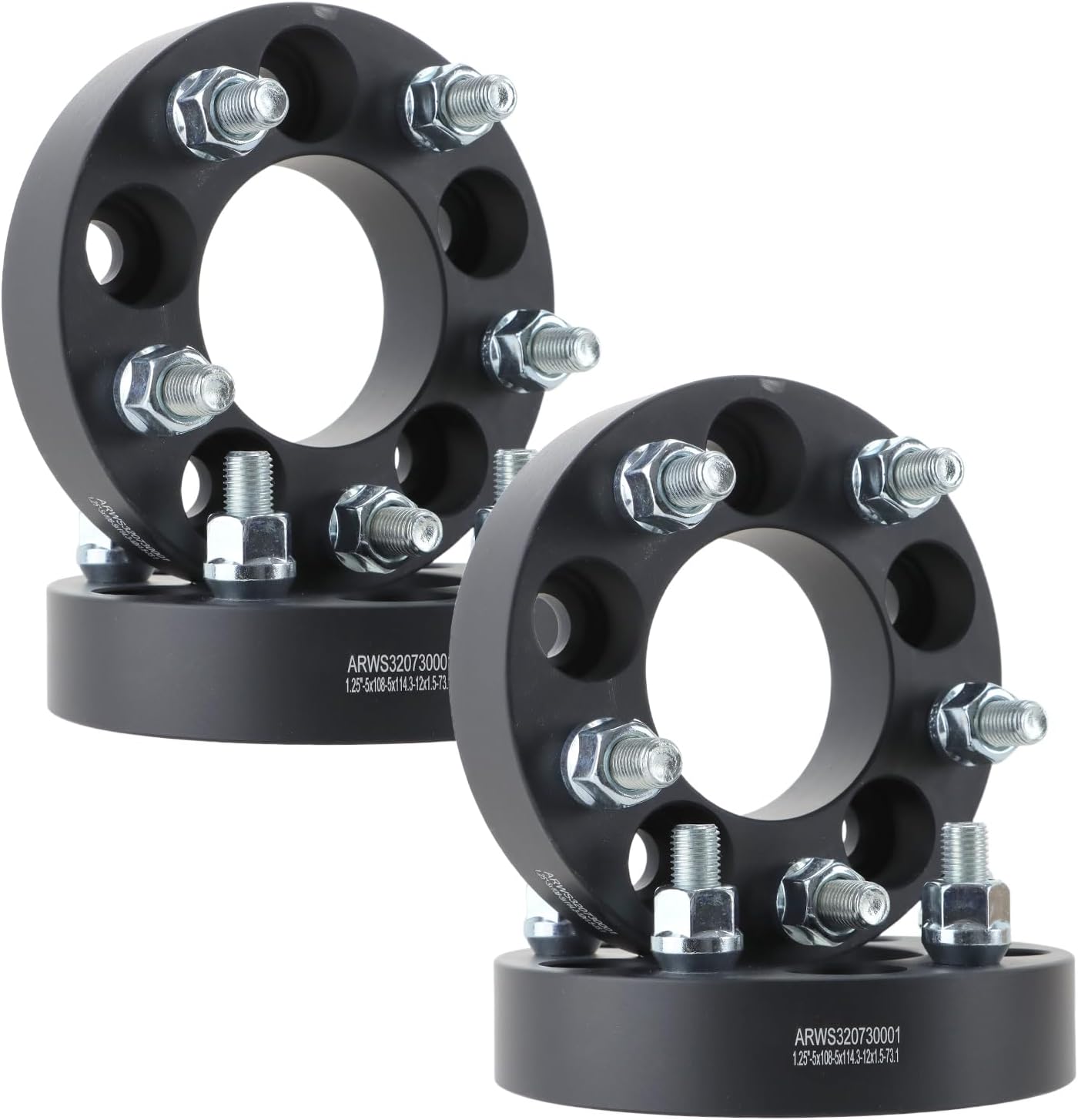 VibeUp 1.25" 5x108 to 5x114.3 M12x1.5 73.1 Wheel Adapters, 5 Lugs Wheel Spacers Fits for Volvo C30 C70 S40 V50, for Lincoln Continental/MKZ, for Mercury Sable 96-05, for Ford Fusion/Taurus/C-Max/Focus