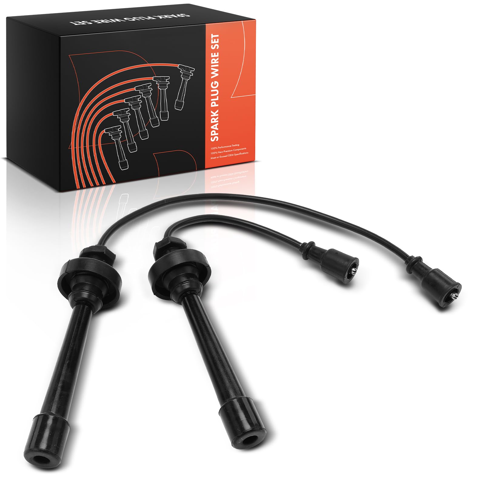 Frankberg 2x Set cavi di accensione Benzina Compatibile con Space Star MPV DGA 1.8L Carisma DA 1.6L Pajero Pinin H6W H7W 1.8L Colt V CJ CP 1.6L Space Wagon N8W N9W 2.4L Replace# MD334043