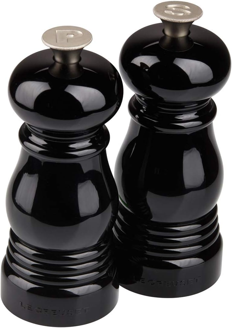 Le CreusetPetite Salt and Pepper Mill Set, 5 x 2 each, Black