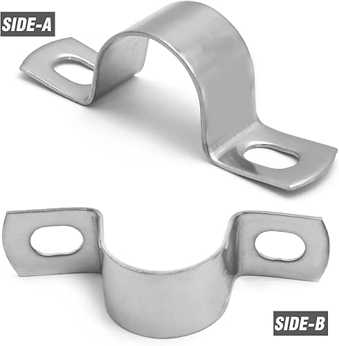 Miniatura 4 de 10 soportes de abrazadera de perno en U, soporte en forma de U de acero inoxidable 304, abrazadera de correa de tubo en U de 2 agujeros para tubería