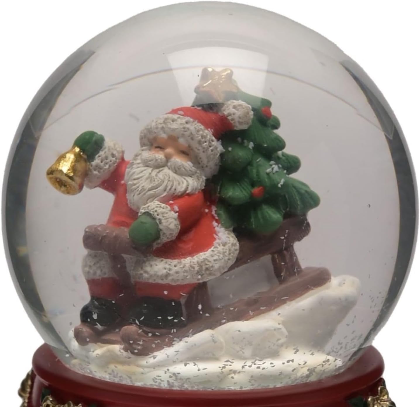 Christmas 60mm Snow Globe Waterball Decoration - Santa on Sleigh