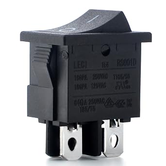 8231810 Vacuum Power Switch Replacement for Shop Vac QSH30, QL30, QL60B Wet & Dry Vacuums - 16 Amp, 4 Pin Rocker Switch 8231810, SV-8231810, QL30C