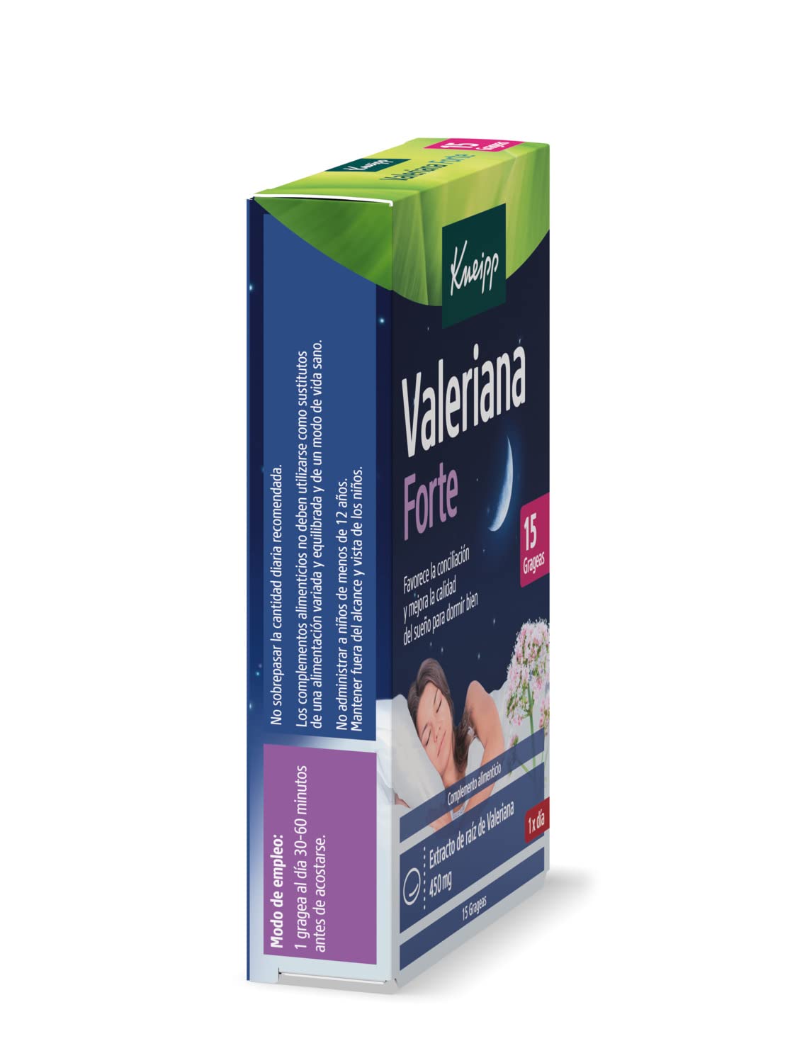 Kneipp Valeriana Forte, Rozwiązanie zasypiania, pomoc w zasypianiu w przypadkowym stresie, 15 drażetek
