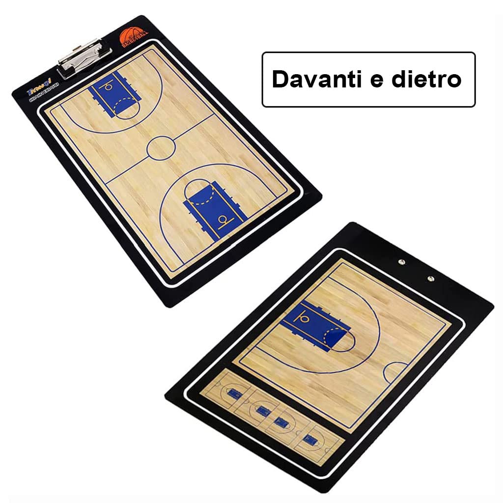 KOMBIUDA 1 Set Basketball Board Dry Erasable Board Coaching Basketball Accessories Boys Basketball Playbook Basketball Board Basketball Coaching Clipboard Basketball