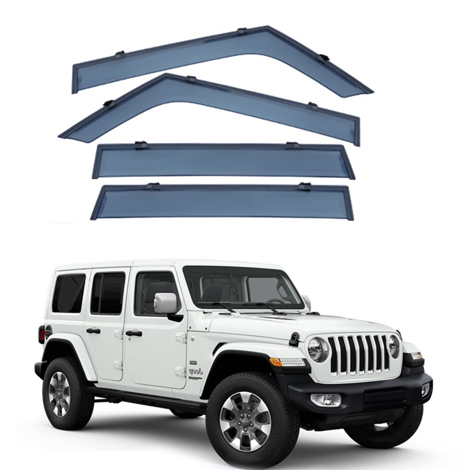 Jeep Wrangler JL 2018以降 ドアバイザー 4P Jeep Wrangler JL 2018以降 ドアバイザー 4P Amazon | ジープ