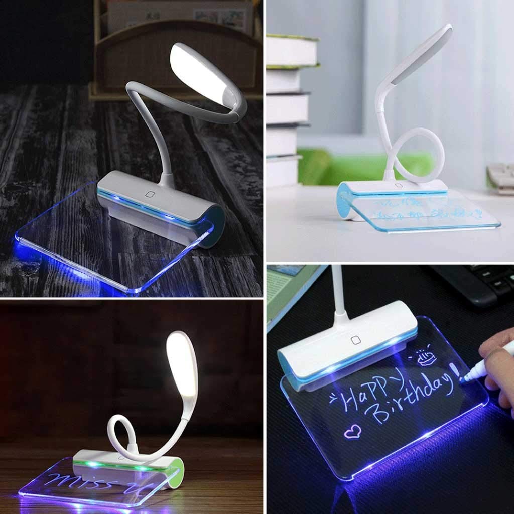 Lámpara de Escritorio La lectura de la tabla del USB LED Protección ocular del ojo regulable de luz LED Luz de mensaje de la novedad de la lámpara de la lámpara de escritorio recargable para Lectura